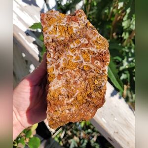 Natural Rough Lapidary Jasper Stone Specimen Covered In Druzy